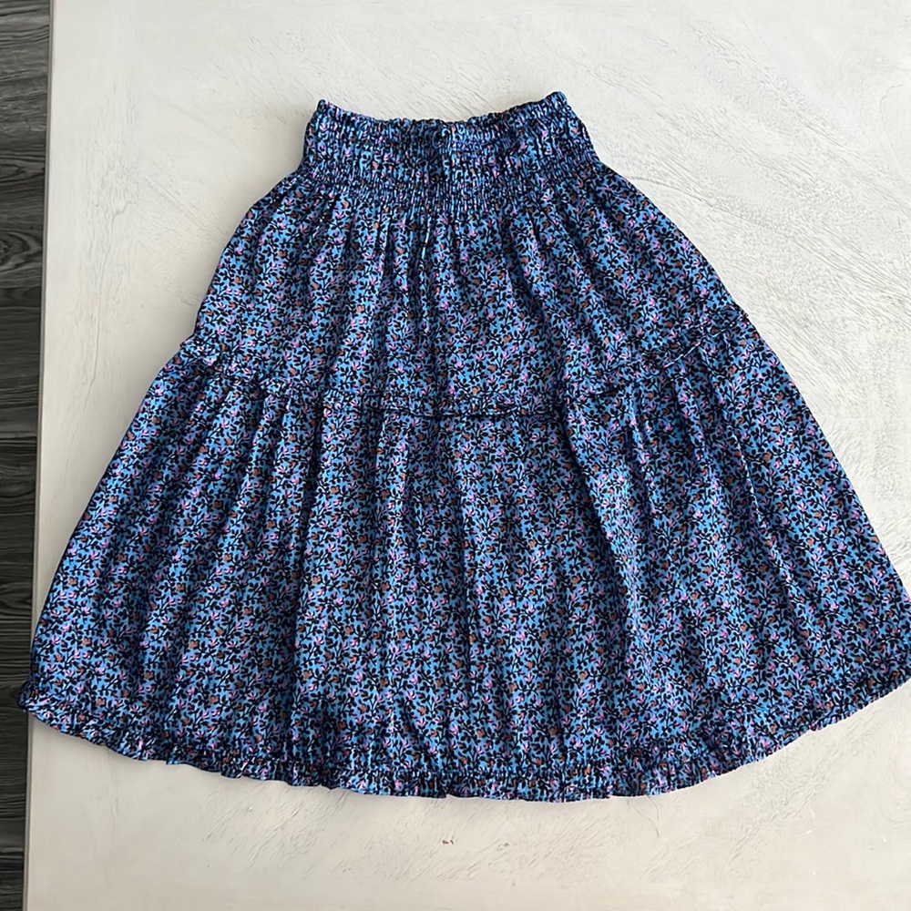 Blue long midi skirt for kids!! Size 6!!